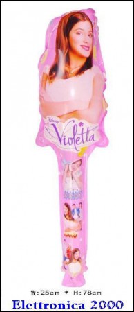 PALLONCINO STECCA FOIL VIOLETTA PIG 80 CM. codice 0002120
